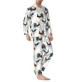 thumbnail image 2 of Naloa Cool Chicken Men’s Pajamas Set - Long Sleeve Button Down Sleep Shirt and Pajama Bottoms Sleepwear Set-Medium, 2 of 7