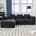 thumbnail image 5 of Modern Modular L-shaped Sectional Sofa 98.42-inch with Chaise Lounge, Chenille Fabric, 5 of 23