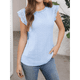 thumbnail image 5 of Blusa de Encaje con Cuello Alto para Mujer M Azul, 5 of 7