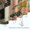 thumbnail image 6 of Pioneer Flower Floral Print Pattern Shower Curtain 84"x72", Bathroom Decorative Shower Curtain Set with 12 Hooks, Waterproof Washable, 6 of 6