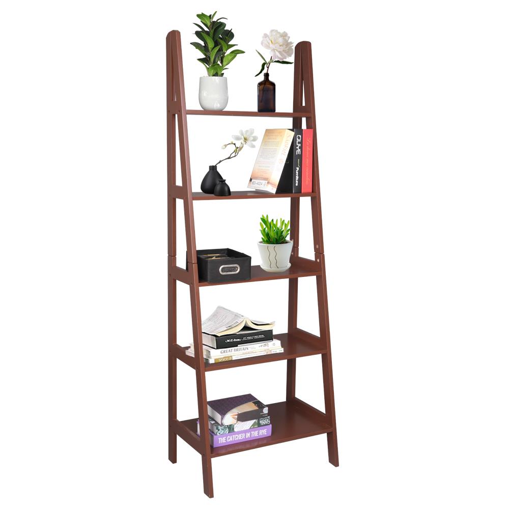 Zimtown Display Shelf, Home Office Storage Rack Leaning Ladder Wall