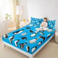 thumbnail image 4 of Homewish Kawaii Penguin Kids Full Size Sheets, Cute Cartoon Animal Bed Sheets, Funny Ocean Sealife Sheet Sets, Breathable Home Decor, 4pcs, 4 of 7