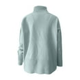thumbnail image 6 of Sweater for Women Turtleneck Long Sleeve Solid Color Comfy Warm Winter Sweaters Casual Loose Cozy Soft Pullover Tops, 6 of 7