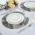 thumbnail image 6 of Grey Marble Round Placemats Set of 4 Table Mats for Kitchen Washable Non-Slip Place Mats Heat Resistant Place Mats for Kitchen Dining Table Home Decor, 6 of 7