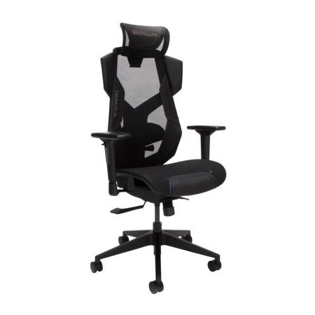 RESPAWN FLEXX Mesh Gaming Chair With Lumbar Support Ergonomic Gaming Chair with Recline/Tilt Tension Controls Adjustable Arms 300lb Max Weight With Wheels for Computer/Desk/Office - Black