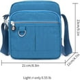 thumbnail image 2 of Xeie Thuk Women's Simple Nylon Multi Pocket Solid Color Casual Crossbody Bag Crossbody Bag Blue 1-Piece, 2 of 8