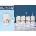 thumbnail image 2 of Nat & Jules Lodge Animals Bear Deer Fox Squirrel Raccoon 4.5 inch Ceramic Soap Pump Toothbrush Holder Canisters Bathroom Accessories Set of 4, 2 of 5