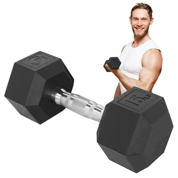 Mancuerna Hexagonal Altera  Acero Forro de Neopreno 15 Lbs