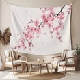 thumbnail image 2 of Cherry Blossoms Tapestry for Bedroom Wall Hanging Tapestry, Pink Flower Floral Spring Nature Country Ceiling Backdrop Tapestries Poster Blanket Wall Decor for Teens Room Living Room Dorm 59" x 79", 2 of 8