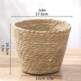 thumbnail image 2 of Seagrass Woven Plant Basket Woven Planter Pot Cover, Hand Woven Rattan Storage Basket for Indoor Outdoor Plants, Natural Wicker Basket for Home Decor, Medium Size 1 Pack, 2 of 6