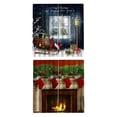 thumbnail image 1 of 2x Cortinas de Ventana de Navideño Cortinas Navideñas Decoración Adornos Artes, 1 of 9