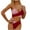 Pink, variant on Women's Bikini Sets Womens Bicolor Two Piece Swimsuit Fashion Casual Waist Slim Binding Hollow Out Bikinis Sets