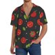 thumbnail image 1 of Balery Tomatoes1 Camisa Casual de Manga Corta con Botones para Hombre, Texturizada, Estilo Cubano, para Playa, Verano-Medium, 1 of 5