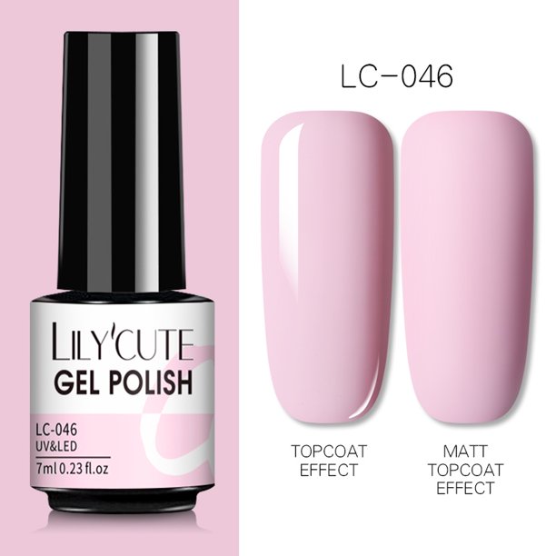 LILYCUTE 7ml Gel Esmalte De Uñas Brillo UV Barniz De Color Desnudo Semi Permanente Soak LED Base Top Coat
