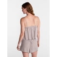 thumbnail image 3 of No Boundaries Woven Cami Top and Shorts Sleep Set, 2-Piece, Women's XS-XXL, 3 of 5