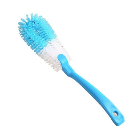 

Sponge Head Cleaning Brush Long Handle Hanging Soft Bottle Scrubber Cleaning Brush For Kitchen Blue