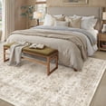 thumbnail image 5 of BERTHMEER 5'x7' Area Rugs for Living Room Washable Bedroom Rugs Distressed Vintage Oriental Traditional Print Low Pile Beige Rugs for Dining Room Farmhouse Nonsilp Carpet, Beige, 5 of 6