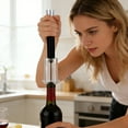thumbnail image 3 of Ohmyroo Portable Needle Air Pressure Wine Opener Set Compact Bar Tool With Foil Cutter Vacuum Stopper And Pourer, 3 of 6