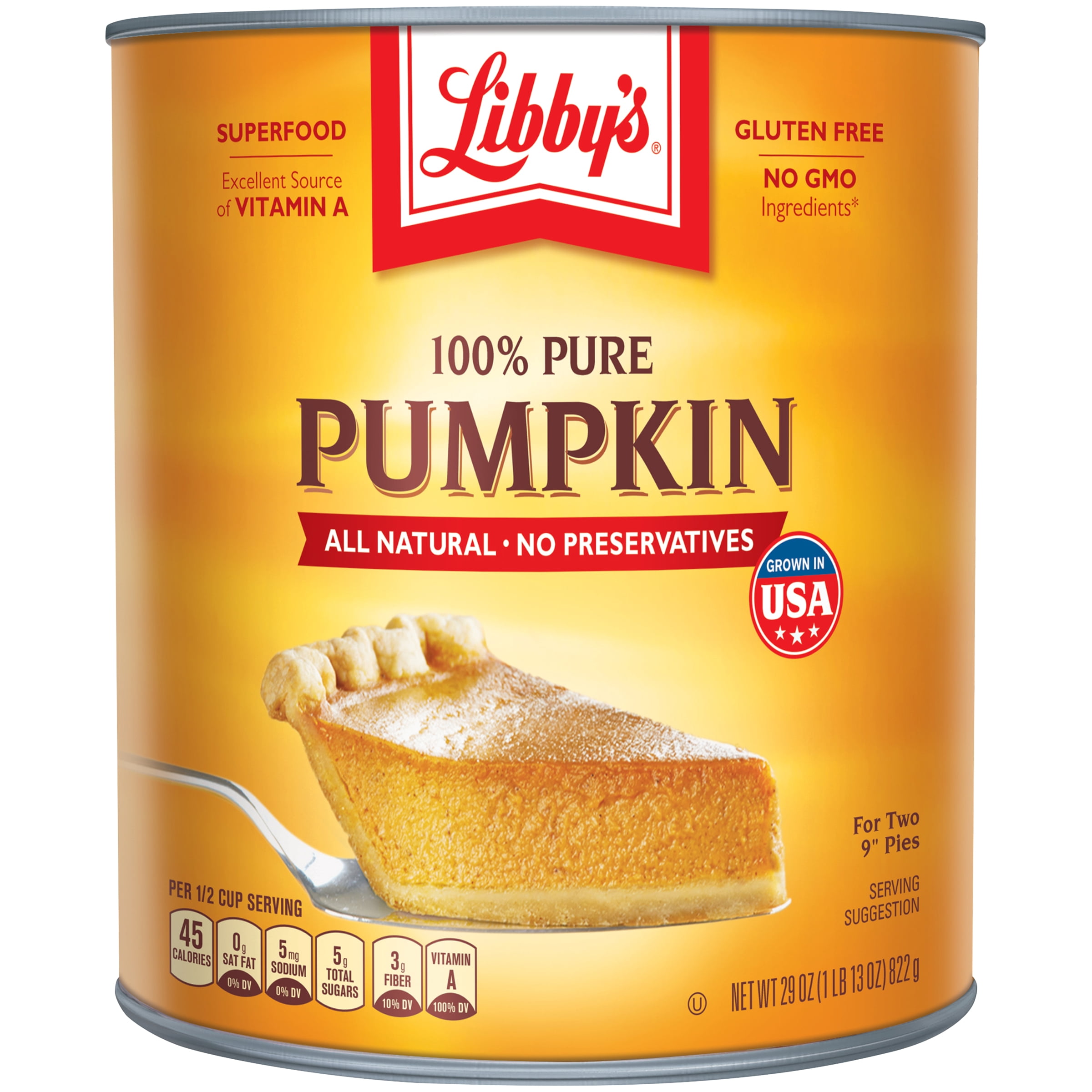 Libby s 100 Pure Canned Pumpkin 29 Oz Walmart Walmart