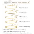 thumbnail image 4 of Pulseras de Tobillo PLOMFOV 25 cm Chapadas en Oro 14K Ajustables, 4 of 7
