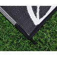 thumbnail image 4 of 42833 Reversible Outdoor Mat, 8-Feet x 20-Feet, Charcoal Botanical, 4 of 6