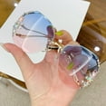 thumbnail image 1 of Rimless  Sunglasses Women Shades UV400 Protection Rimless Vintage Sun Glasses Rimless Gradient Sun Glasses Rhinestone Retro Sunglasses for Outdoor Activity, 1 of 8