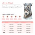 thumbnail image 3 of Fotbe Majestic Snowy Wolf Vestido de Dormir para Niñas de 3 a 10 Años, Mangas Cortas, Estilo Princesa, Pijama Camisón con Mangas Voladas-Small, 3 of 6