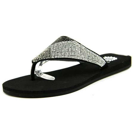 

Yellow Box Sam Women Open Toe Leather Black Flip Flop Sandal