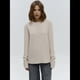 thumbnail image 5 of Camiseta de Larga A Rayas para Mujer, Cuello Redondo, Corte Holgado Albaricoque M, 5 of 10