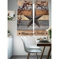 thumbnail image 4 of Texas Star Vintage Sheer Curtains 63 Inch Length 2 Panels for Living Room, Berry Grey Blue Brown Wooden Voile Kitchen Curtain Set, Luxury Privacy Drapes Window Treatment for Bedroom, 4 of 7