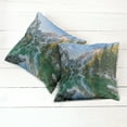 thumbnail image 2 of Ambesonne Nature Throw Pillow Cover 2 Pack, Fall View Lake Mountain, 24", Green Grey, 2 of 6