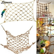 SPENCERTOYS Spencer Pet Parrot Climbing Net Rope Bird Jungle Fever Swing Hemp Rope Cockatiel Ladder Play Net Animals Rope Toys "50*40 CM"
