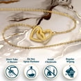 thumbnail image 5 of Interlocking Hearts Necklace, To My Fiance, Romantic Jewelry Gift For Wife, Birthday Christmas Valentine Present For Her, Sentimental Necklace From Husband To Be, Engagement Keepsake, 5 of 6