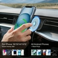 thumbnail image 3 of Magsafe Car Mount,15W Wireless Car Charger,360° Rotatable Magsafe Air Vent Phone Holder Car Mount for iPhone 11-17,Black, 3 of 13