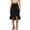 Black, variant on Elegant High Waist Skirt with Asymmetric Hemline and Flowy Layered Design for Skirt M