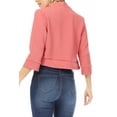 thumbnail image 4 of MOA Collection Women's Classic 3/4 Sleeve Open Front Bolero Blazer Cardigan for Work and Beyond, 4 of 7