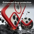 thumbnail image 6 of for iPhone 15 Pro Max Case,Compatible with MagSafe,Heavy Duty Shockproof Protection Phone Cases,Double Layer Transparent Magnetic Protective Cover for iPhone 15 Pro Max, 6.7 inch, Red, 6 of 6