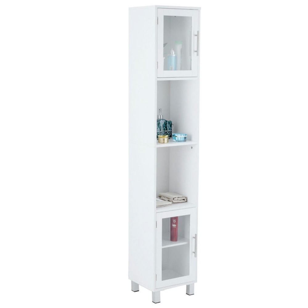 Finihen Bathroom Storage Cabinet, Bathroom Floor Cabinet, 71 Inch Height Wooden Organizer Bathroom Tall Tower Storage Cabinet Unit, for Bathroom, Living Room, Bedroom, Kitchen, White Finihen Bathroom Storage Cabinet, Bathroom Floor Cabinet, 71 Inch Height Wooden Organizer Bathroom Tall Tower Storage Cabinet Unit, for Bathroom, Living Room, Bedroom, Kitchen, White