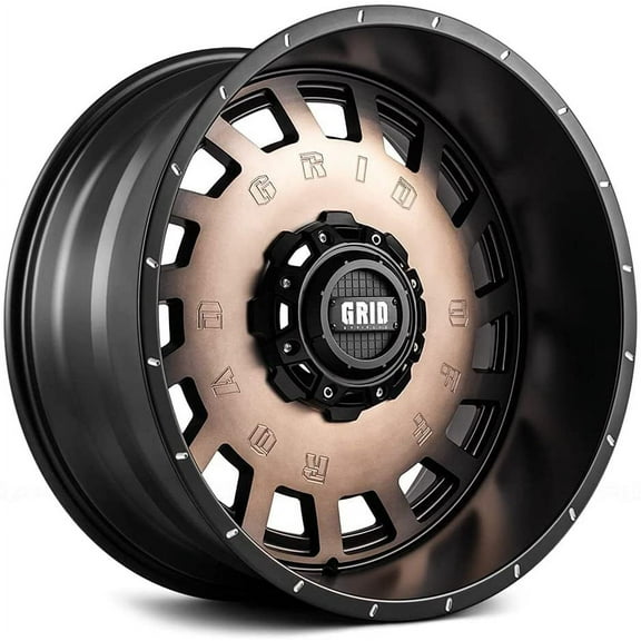 Grid OffRoad Custom Wheel 20" x 10" RIm Matte Black with Bronze Face Wheel