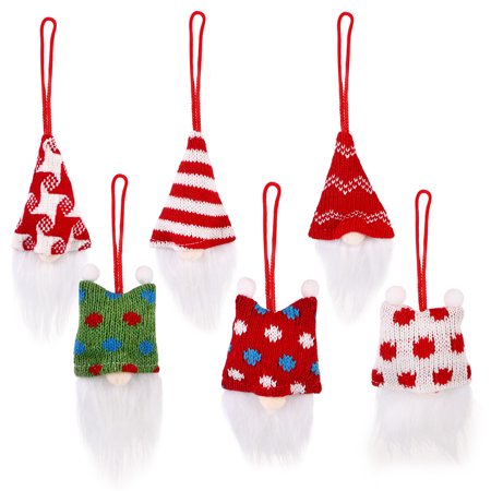 

6pcs Swedish Santa Gnome Doll Pendants Gnome Tomte Christmas Hanging Decor