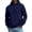 Navy, variant on Men's Sweatshirt Casual Style Long Sleeve Hoodie Solid Color Pullover Hoodie Daily Outdoor Top