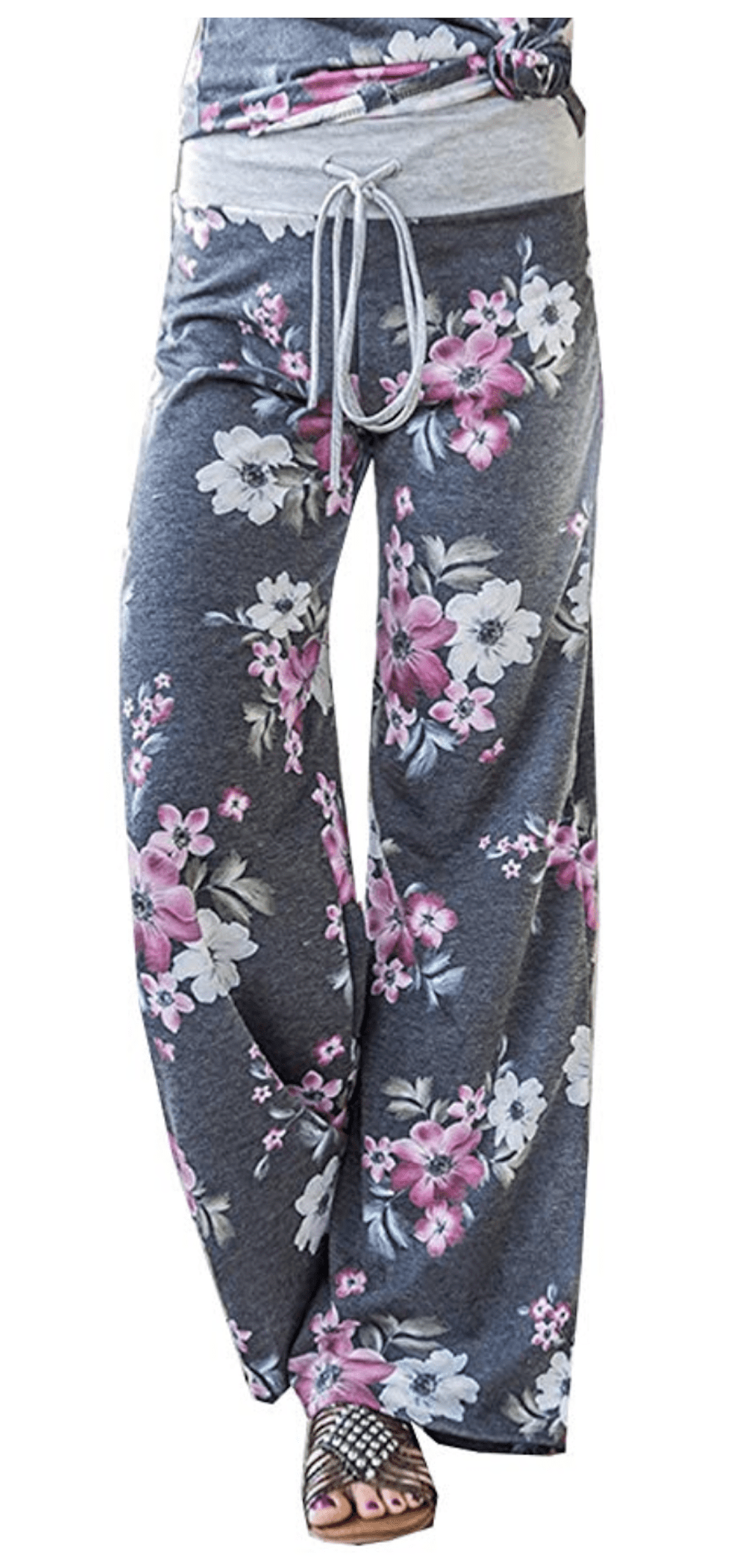 Yusky Womens Comfy Floral Printed Relaxed Pullover Sweatshirt