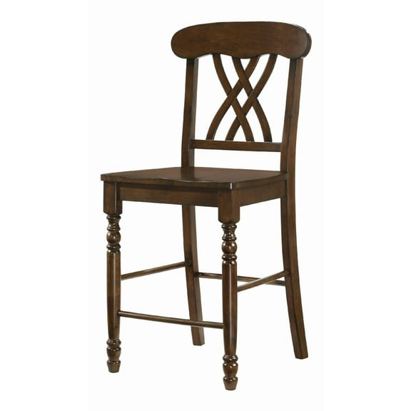ACME Dylan Wooden Counter Height Chairs in Walnut Set of 2