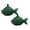 green*2pc, variant on Fish-Shaped Glass Candy Jar with Lid, Handcrafted Frosted Glass Fish Design, Decorative Mini Storage Container for Sweets, Jewelry, Snacks, and Home Accent