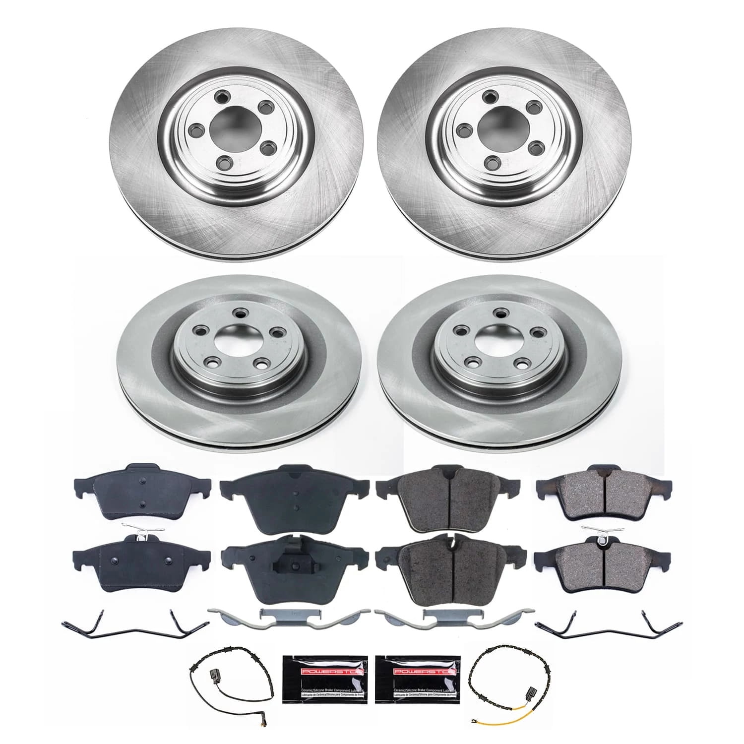 PowerStop Front and Rear Stock Replacement Brake Pad and Rotor Kit Fits: JAGUAR Select Models KOE8891
