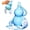 Blue, variant on Glass Gourd Water Bottle, Chinese Drinking Gourd Bottle, Leak Proof Beverage Bottle with Tassel, Portable Sports Water Bottle for Outdoor Home Decor (Green)