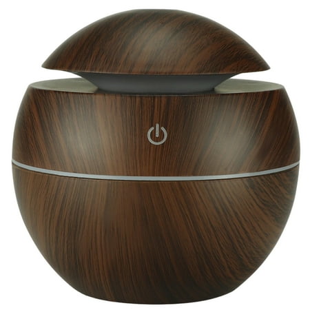 

Air Humidifier USB Aroma Diffuser Wood Grain 7 LED Light Electric Essential Oil