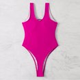 thumbnail image 4 of Sngxgn Women's Swimsuit Tummy Control Bathing Suits Vintage Retro Push up Swimwear(RD2,L), 4 of 7