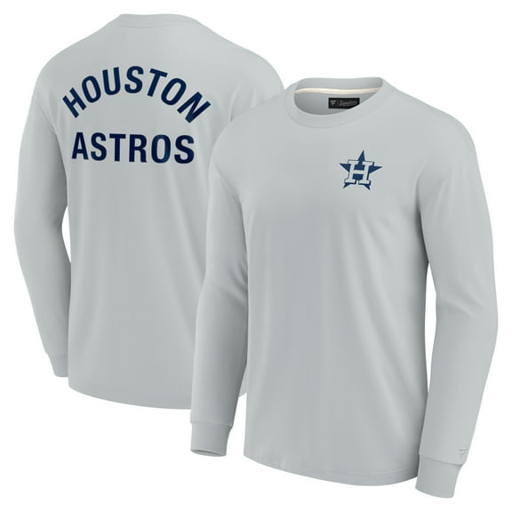 Unisex Fanatics Signature Gray Houston Astros Super Soft Long Sleeve T-Shirt