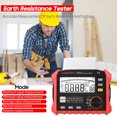 thumbnail image 2 of HABOTEST HT2302 Digital Résistance à la Terre Tester Mètre 0 Ohm à 4K Ohm 100 Groupes de Stockage de Données LCD Rétroéclairage avec Étui de Transport, 2 of 7
